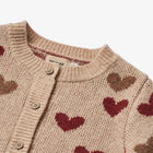 Wheat villane kampsun Jacquard, hearts
