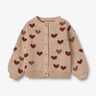 Wheat villane kampsun Jacquard, hearts