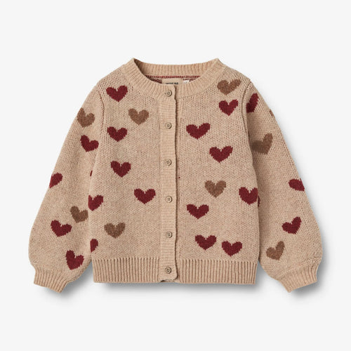 Wheat villane kampsun Jacquard, hearts