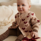 Wheat villane kampsun Jacquard, hearts
