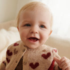 Wheat villane kampsun Jacquard, hearts