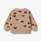 Wheat villane kampsun Jacquard, hearts