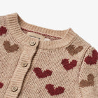 Wheat villane kampsun Jacquard, hearts