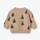 Wheat villane kampsun Jacquard, tree