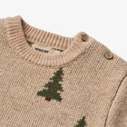 Wheat villane kampsun Jacquard, tree