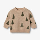 Wheat villane kampsun Jacquard, tree
