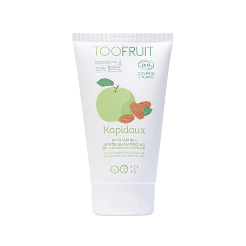 TOOFRUIT orgaaniline niisutav ja pusasid harutav juuksepalsam lastele õuna lõhnaga, 150 ml