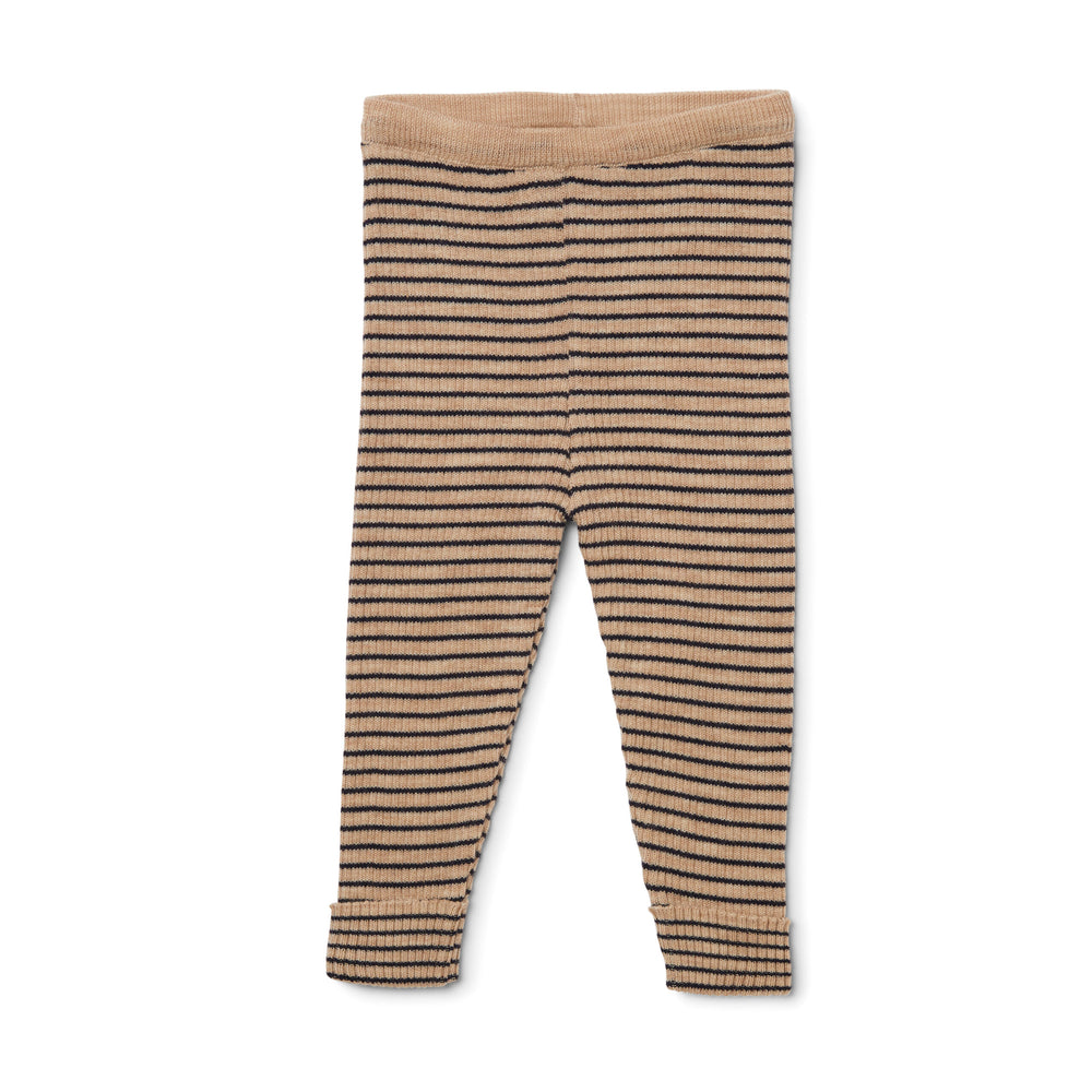 Konges Sløjd MEO meriinovillased paksud retuusid, Cream Navy Stripe