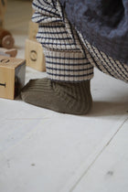 Konges Sløjd MEO meriinovillased paksud retuusid, Cream Navy Stripe