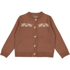 Wheat kootud kardigan Acorn, vintage rose