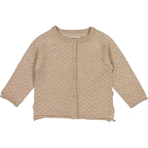 Wheat Hera kootud kardigan baby, khaki melange