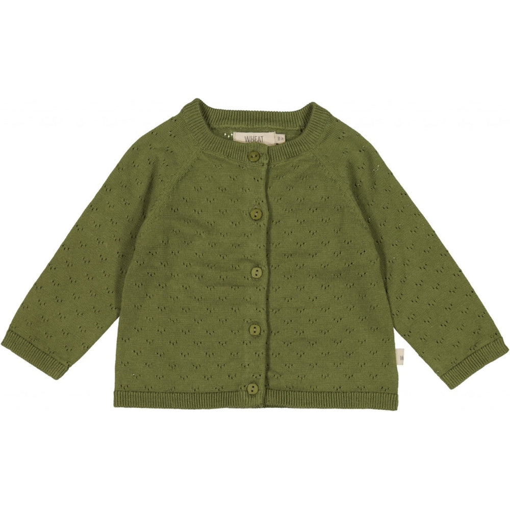 Wheat Maja kootud kardigan baby, winter moss