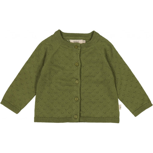 Wheat Maja kootud kardigan baby, winter moss