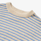 Wheat kootud puuvillane kampsun Chris, azure stripe