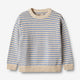 Wheat kootud puuvillane kampsun Chris, azure stripe