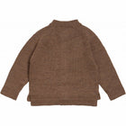 Minimalisma kardigan beebialpaka villast, walnut