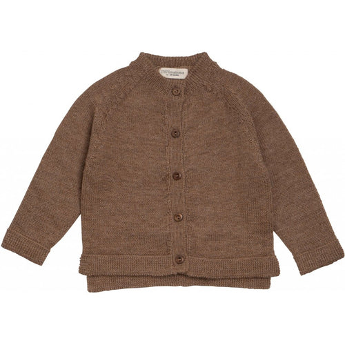 Minimalisma kardigan beebialpaka villast, walnut