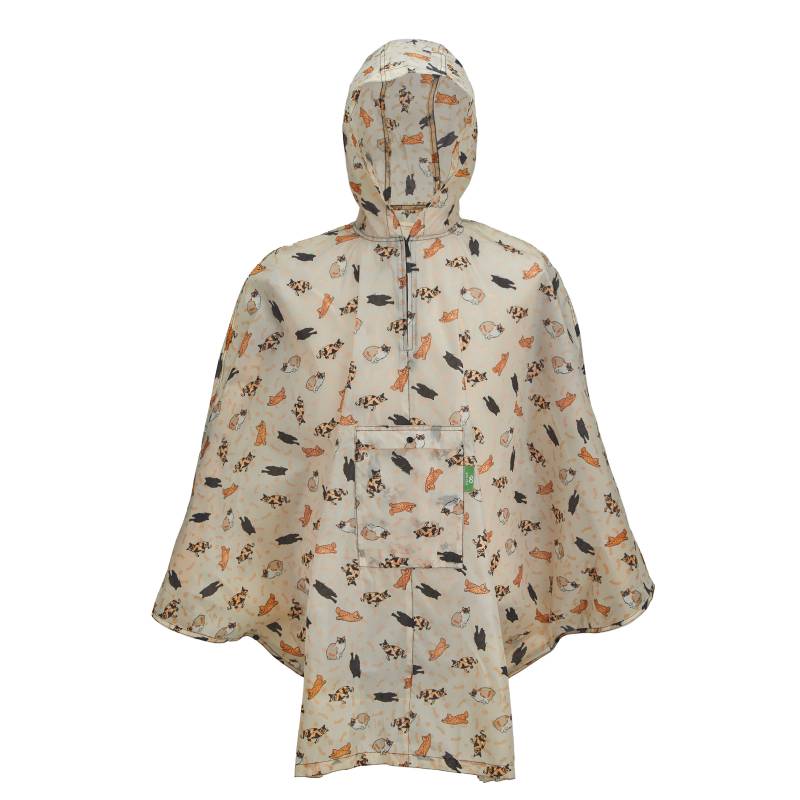 Eco Chic vihmakeep, Beige Beloved Cat
