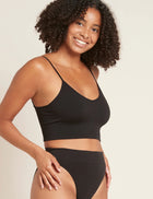 Boody LYOLYTE® Ribbed Low Back Bra, black