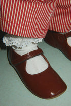 Konges Sløjd pitsilise äärega sokid, 2 pakk, red/off white