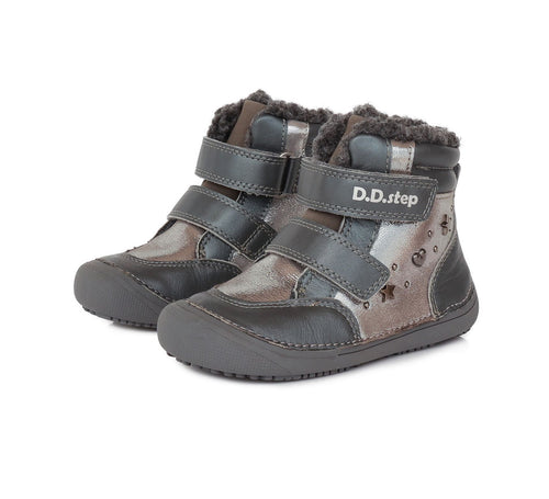 D.D.Step villavoodriga barefoot-saapad, dark grey/süda ja täht 063