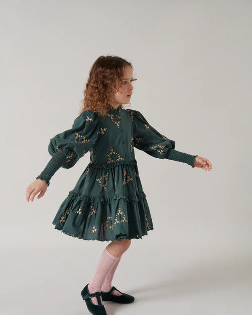 MarMar Dela Dress, Deep Forest Hearts