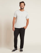 Boody Crew Neck T-Shirt, light grey marl