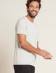 Boody Crew Neck T-Shirt, light grey marl