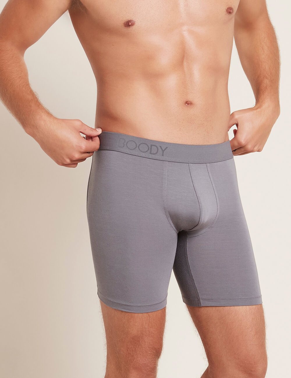 Boody Men's Everyday Long Boxers, ash