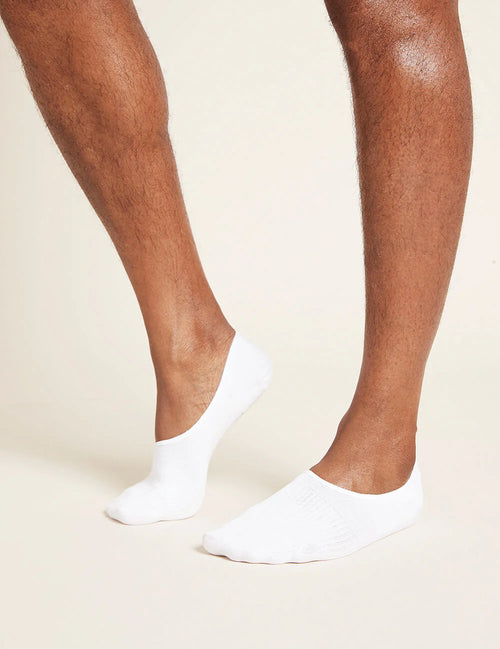 Boody Men's Everyday Low-Cut Hidden Socks, white