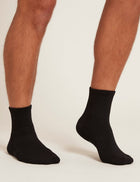 Boody Men's Quarter Crew Sports Sock- Black