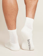 Boody Men's Quarter Crew Sports Sock- White