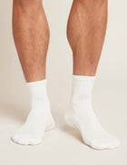Boody Men's Quarter Crew Sports Sock- White
