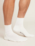 Boody Men's Quarter Crew Sports Sock- White