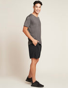 Boody V-Neck T-Shirt, dark marl