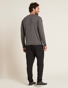 Boody Long Sleeve Crew Neck T-Shirt, dark marl