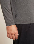 Boody Long Sleeve Crew Neck T-Shirt, dark marl