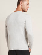 Boody Long Sleeve Crew Neck T-Shirt, lt grey marl