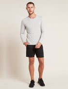 Boody Long Sleeve Crew Neck T-Shirt, lt grey marl