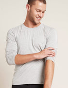 Boody Long Sleeve Crew Neck T-Shirt, lt grey marl