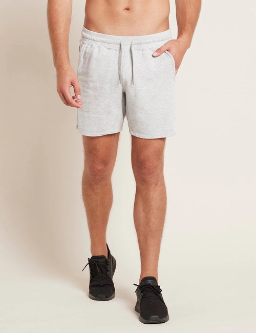 Boody Men's Weekend Sweat Short, grey marl