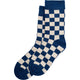 MiniPop® mustriga bambussokid, Deep Cobalt/Off White