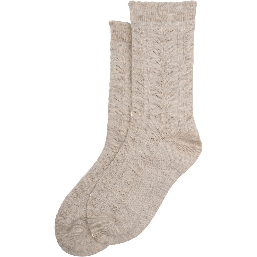 MiniPop® pitsilise mustriga bambussokid, Off White Melange
