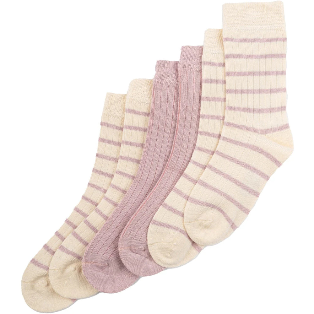MiniPop® mustriga bambussokkide 3 pakk, Rose