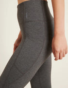 Boody Motivate Full-Length High-Waist Tights, dark marl