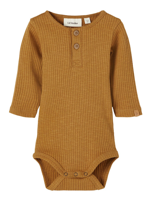 Lil Atelier Rajo body, orgaanilisest puuvillast, golden brown