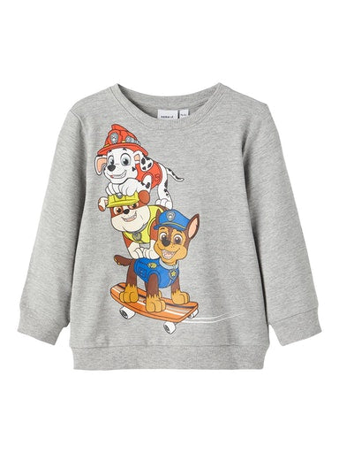 Name It JOSHU Käpapatrulli orgaanilisest puuvillast dressipluus, grey melange