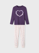Name It PURPLE HEART orgaanilisest puuvillast pidžaama, purple plumeria