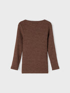 Lil Atelier meriinovillane pluus, Chestnut