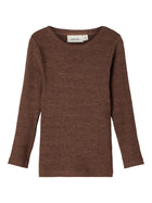 Lil Atelier meriinovillane pluus, Chestnut